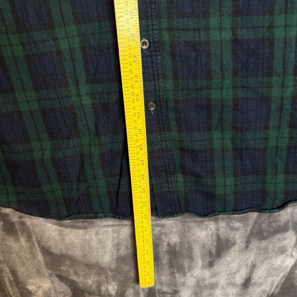 L.L. Bean Mens Flannel Green Long Sleeve Button Down Collard Shirt Size XL-Tall - Picture 4 of 7